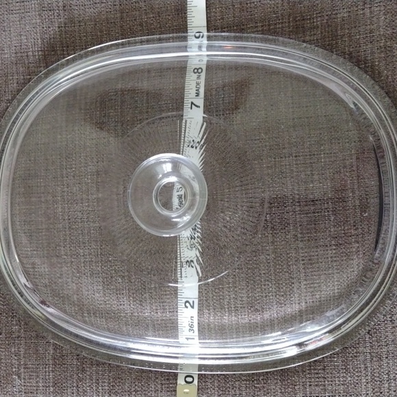 Pyrex Corningware glass oval lid 11 x 9, DC 1 1/2c - Picture 5 of 8
